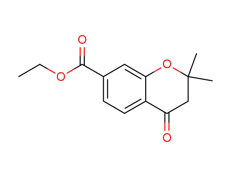 Molecular Structure of 191611-56-0 (ethyl 2,2-dimethyl-4-oxochromane-7-carboxylate)
