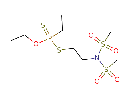 Molecular Structure of 1646-61-3 (Ethyldithiophosphonic acid O-ethyl S-[2-[bis(methylsulfonyl)amino]ethyl] ester)
