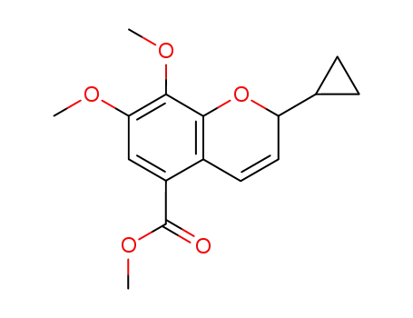 Molecular Structure of 192315-05-2 (2-Cyclopropyl-7,8-dimethoxy-2H-1-benzopyran-5-carboxylic acid methyl ester)