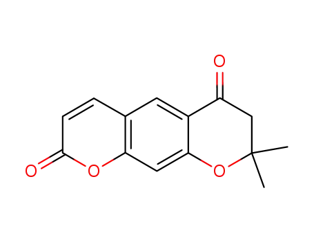 Molecular Structure of 16499-05-1 (7,8-Dihydro-8,8-dimethyl-2H,6H-benzo[1,2-b:5,4-b']dipyran-2,6-dione)