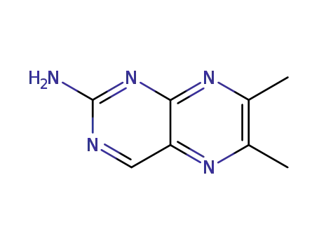 Molecular Structure of 19153-00-5 (2-Pteridinamine,6,7-dimethyl-(9CI))