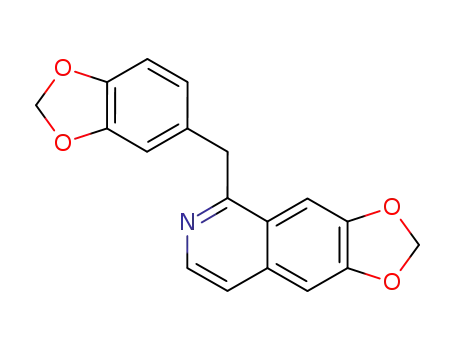 Molecular Structure of 16658-48-3 (5-(1,3-benzodioxol-5-ylmethyl)[1,3]dioxolo[4,5-g]isoquinoline)