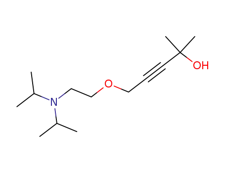 Molecular Structure of 16488-99-6 (5-[2-(dipropan-2-ylamino)ethoxy]-2-methylpent-3-yn-2-ol)