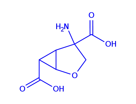 Molecular Structure of 191471-50-8 (2-Oxabicyclo[3.1.0]hexane-4,6-dicarboxylicacid,4-amino-,(1R,4R,5S,6R)-rel-)