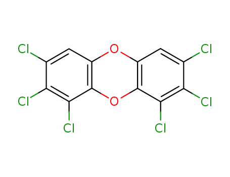 Molecular Structure of 19408-74-3 (1,2,3,7,8,9-Hexachlorodibenzo-P-Dioxin)