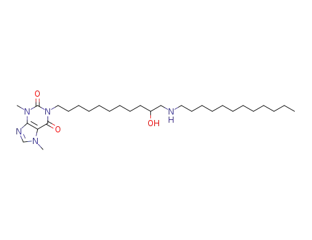 Molecular Structure of 166981-13-1 (1-[11-(dodecylamino)-10-hydroxyundecyl]-3,7-dimethyl-3,7-dihydro-1H-purine-2,6-dione)