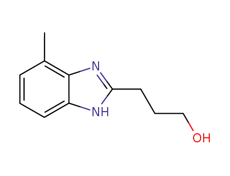 Molecular Structure of 191794-08-8 (1H-Benzimidazole-2-propanol,4-methyl-(9CI))