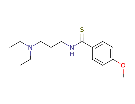 Molecular Structure of 16531-23-0 (N-[3-(Diethylamino)propyl]-p-methoxythiobenzamide)