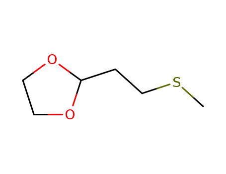 Molecular Structure of 16630-62-9 (2-(2-(Methylthio)ethyl)-1,3-dioxolane)