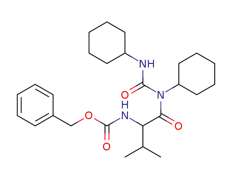 Molecular Structure of 19746-19-1 (benzyl {1-[cyclohexyl(cyclohexylcarbamoyl)amino]-3-methyl-1-oxobutan-2-yl}carbamate)