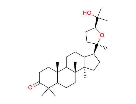 Molecular Structure of 22549-21-9 ((20R,24S)-20,24-Epoxy-25-hydroxydammaran-3-one)