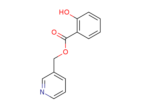 16866-66-3,pyridin-3-ylmethyl 2-hydroxybenzoate,Salicylic acid,3-piperidylmethyl ester (8CI); Salicylic acid, 3-pyridylmethyl ester (6CI);3-Pyridinemethanol, salicylate (ester)