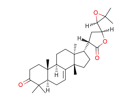 Molecular Structure of 16838-02-1 ((13α,14β,17α,20S,23R,24S)-24,25-Epoxy-23-hydroxy-3-oxo-5α-lanost-7-en-21-oic acid γ-lactone)