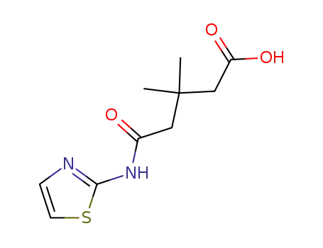 Molecular Structure of 19691-98-6 (3,3-dimethyl-5-oxo-5-(1,3-thiazol-2-ylamino)pentanoic acid)