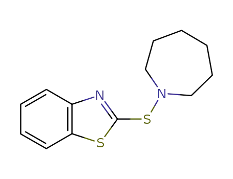Molecular Structure of 16832-62-5 (2-(HEXAMETHYLENEIMINOTHIO)BENZOTHIAZOLE)