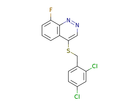 1683-34-7,4-[(2,4-dichlorophenyl)methylsulfanyl]-8-fluoro-cinnoline,Cinnoline,4-[(2,4-dichlorobenzyl)thio]-8-fluoro- (7CI,8CI); NSC 77850