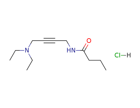 16795-49-6,4-(butanoylamino)-N,N-diethylbut-2-yn-1-aminium chloride,Butyramide,N-[4-(diethylamino)-2-butynyl]-, monohydrochloride (8CI)