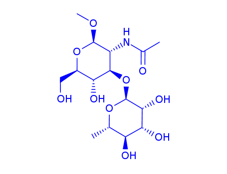 b-D-Glucopyranoside, methyl2-(acetylamino)-2-deoxy-3-O-(6-deoxy-a-L-galactopyranosyl)-