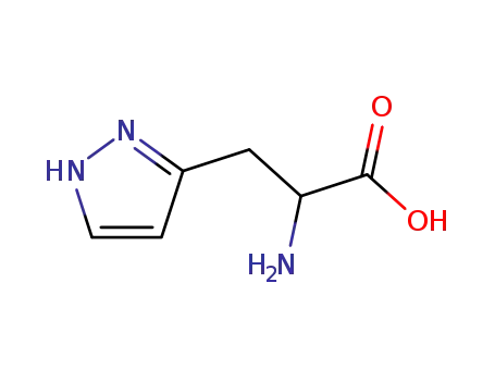 Molecular Structure of 16757-63-4 (3-(1H-pyrazol-5-yl)alanine)