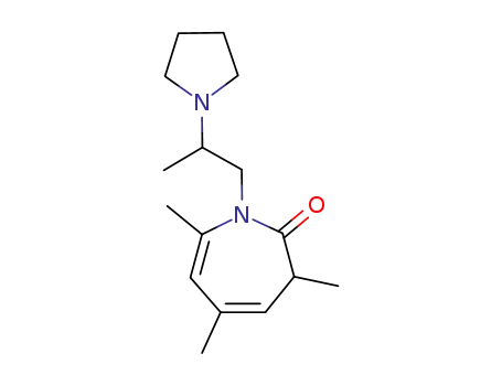 Molecular Structure of 1676-50-2 (3,5,7-trimethyl-1-[2-(pyrrolidin-1-yl)propyl]-1,3-dihydro-2H-azepin-2-one)