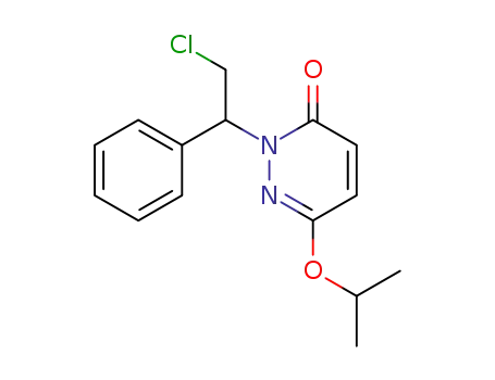 Molecular Structure of 17088-59-4 (2-(2-chloro-1-phenylethyl)-6-(propan-2-yloxy)pyridazin-3(2H)-one)