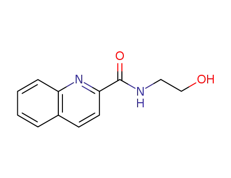 Molecular Structure of 100142-77-6 (N-(2-hydroxyethyl)quinoline-2-carboxamide)