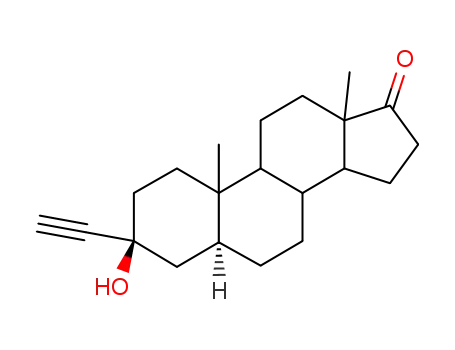 Molecular Structure of 17006-60-9 (3-ethynyl-3-hydroxyandrostan-17-one)