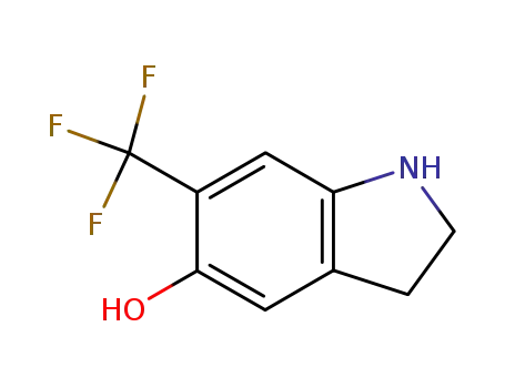 Molecular Structure of 200711-19-9 (6-(trifluoromethyl)indolin-5-ol)