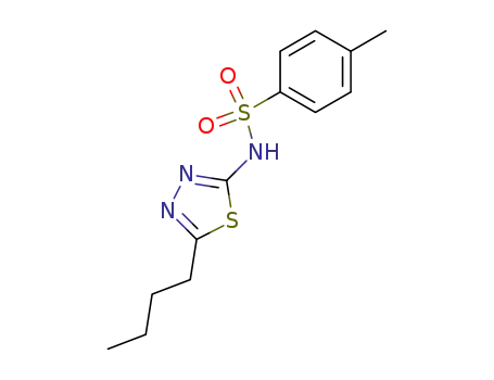 Molecular Structure of 19918-49-1 (N-(5-Butyl-1,3,4-thiadiazol-2-yl)-p-toluenesulfonamide)