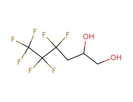 Molecular Structure of 1992-91-2 (4,4,5,5,6,6,6-HEPTAFLUOROHEXANE-1,2-DIOL)