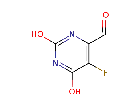 Molecular Structure of 20185-43-7 (4-Pyrimidinecarboxaldehyde, 5-fluoro-1,2,3,6-tetrahydro-2,6-dioxo-)
