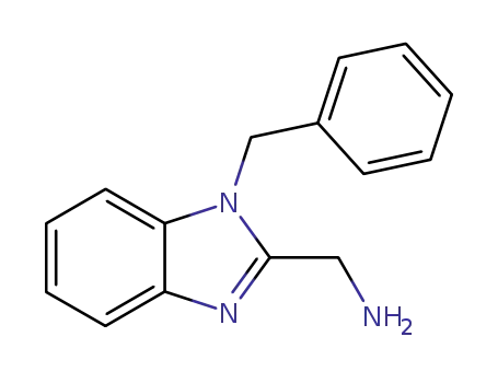 Molecular Structure of 20028-36-8 (C-(1-BENZYL-1H-BENZOIMIDAZOL-2-YL)-METHYLAMINE)