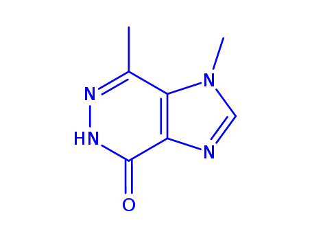 Molecular Structure of 202278-29-3 (1,5-Dihydro-1,7-dimethyl-4H-imidazo[4,5-d]pyridazin-4-one)