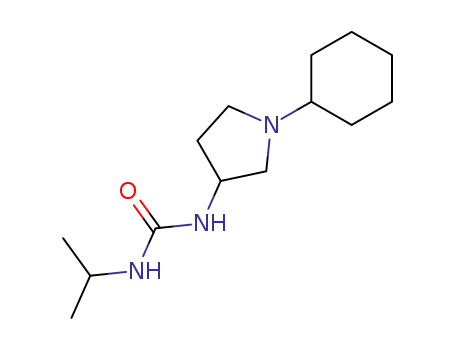 Molecular Structure of 19985-20-7 (Urea, 1-(1-cyclohexyl-3-pyrrolidinyl)-3-isopropyl-)