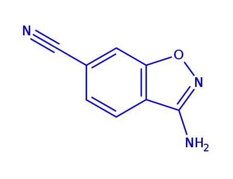 Molecular Structure of 229623-53-4 (1,2-Benzisoxazole-6-carbonitrile,3-amino-(9CI))