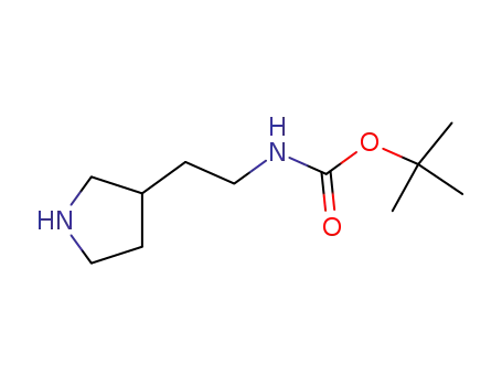 Molecular Structure of 169750-93-0 (tert-butyl 2-(pyrrolidin-3-yl)ethylcarbamate)