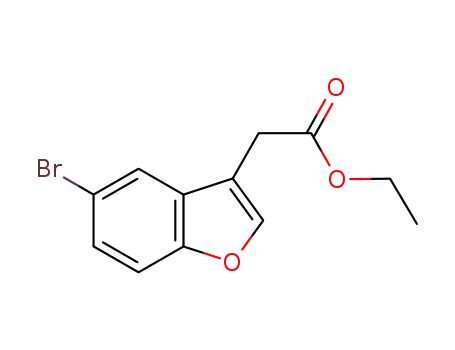 Molecular Structure of 200204-85-9 (ethyl 2-(5-bromobenzofuran-3-yl)acetate)