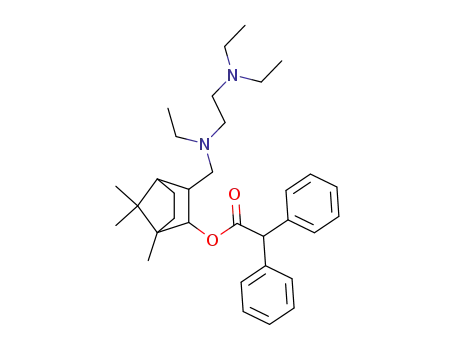 Molecular Structure of 17092-74-9 (3-({[2-(diethylamino)ethyl](ethyl)amino}methyl)-1,7,7-trimethylbicyclo[2.2.1]hept-2-yl diphenylacetate)