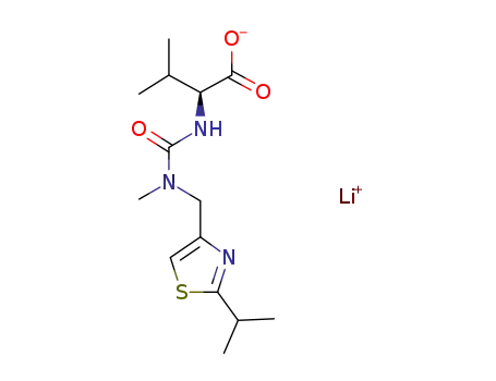 Molecular Structure of 201409-23-6 (N-[N-methyl-N-((2-isopropyl-4-thiazolyl)methyl)amino)carbonyl]-L-valine，Lithium Salt)