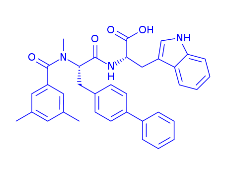 L-Tryptophan,3-[1,1'-biphenyl]-4-yl-N-(3,5-dimethylbenzoyl)-N-methyl-D-alanyl-