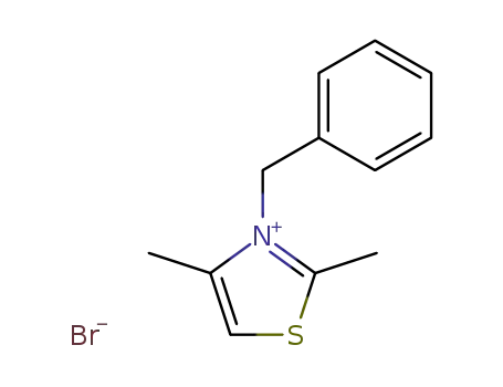Molecular Structure of 17091-45-1 (2,4-DIMETHYL-3-BENZYL-THIAZOLIUM BROMIDE)