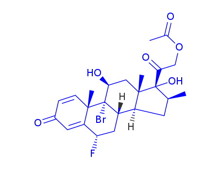 1997-73-5,9-bromo-6alpha-fluoro-11beta,17,21-trihydroxy-16alpha-methylpregna-1,4-diene-3,20-dione 21-acetate,Pregna-1,4-diene-3,20-dione,9-bromo-6a-fluoro-11b,17,21-trihydroxy-16a-methyl-, 21-acetate (7CI,8CI);21-Acetoxy-9-bromo-6a-fluoro-11b,17-dihydroxy-16a-methylpregna-1,4-diene-3,20-dione