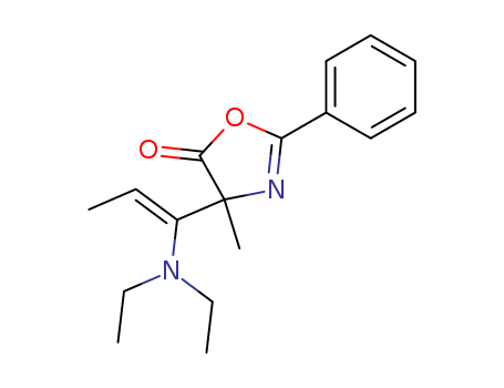 2-Oxazolin-5-one,4-[1-(diethylamino)propenyl]-4-methyl-2-phenyl-, (Z)- (8CI)