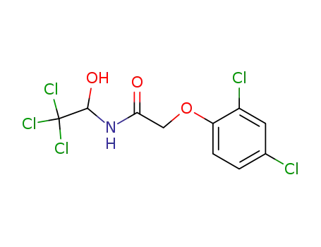 Molecular Structure of 2000-39-7 (2-(2,4-dichlorophenoxy)-N-(2,2,2-trichloro-1-hydroxy-ethyl)acetamide)