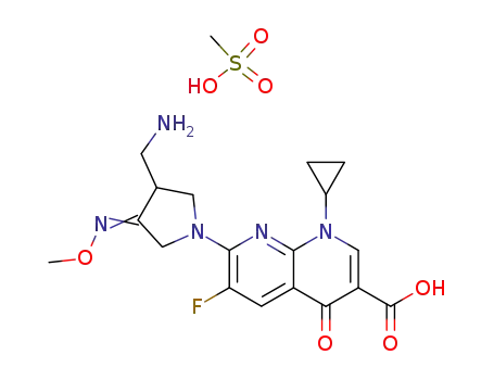 Molecular Structure of 210353-53-0 (Gemifioxacin mesylate)
