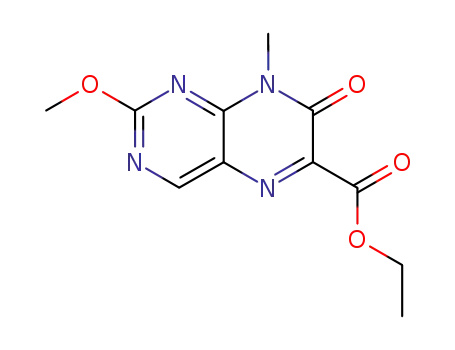Molecular Structure of 2046-74-4 (ethyl 2-methoxy-8-methyl-7-oxo-7,8-dihydropteridine-6-carboxylate)