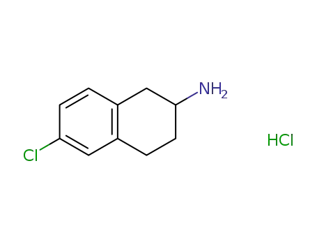 Molecular Structure of 64603-76-5 (6-CHLORO-1,2,3,4-TETRAHYDRO-NAPHTHALEN-2-YLAMINE HYDROCHLORIDE)