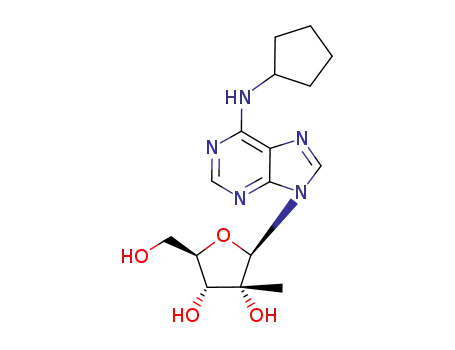 Molecular Structure of 205171-06-8 (N-Cyclopentyl-2'-C-methyl-adenosine)