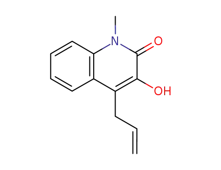 Molecular Structure of 172604-85-2 (2(1H)-Quinolinone, 3-hydroxy-1-methyl-4-(2-propenyl)- (9CI))