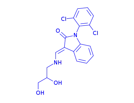 (Z)-1-(2',6'-Dichlorophenyl)-3-(beta,gamma-dihydroxypropyl)aminomethylene-2-indolinone